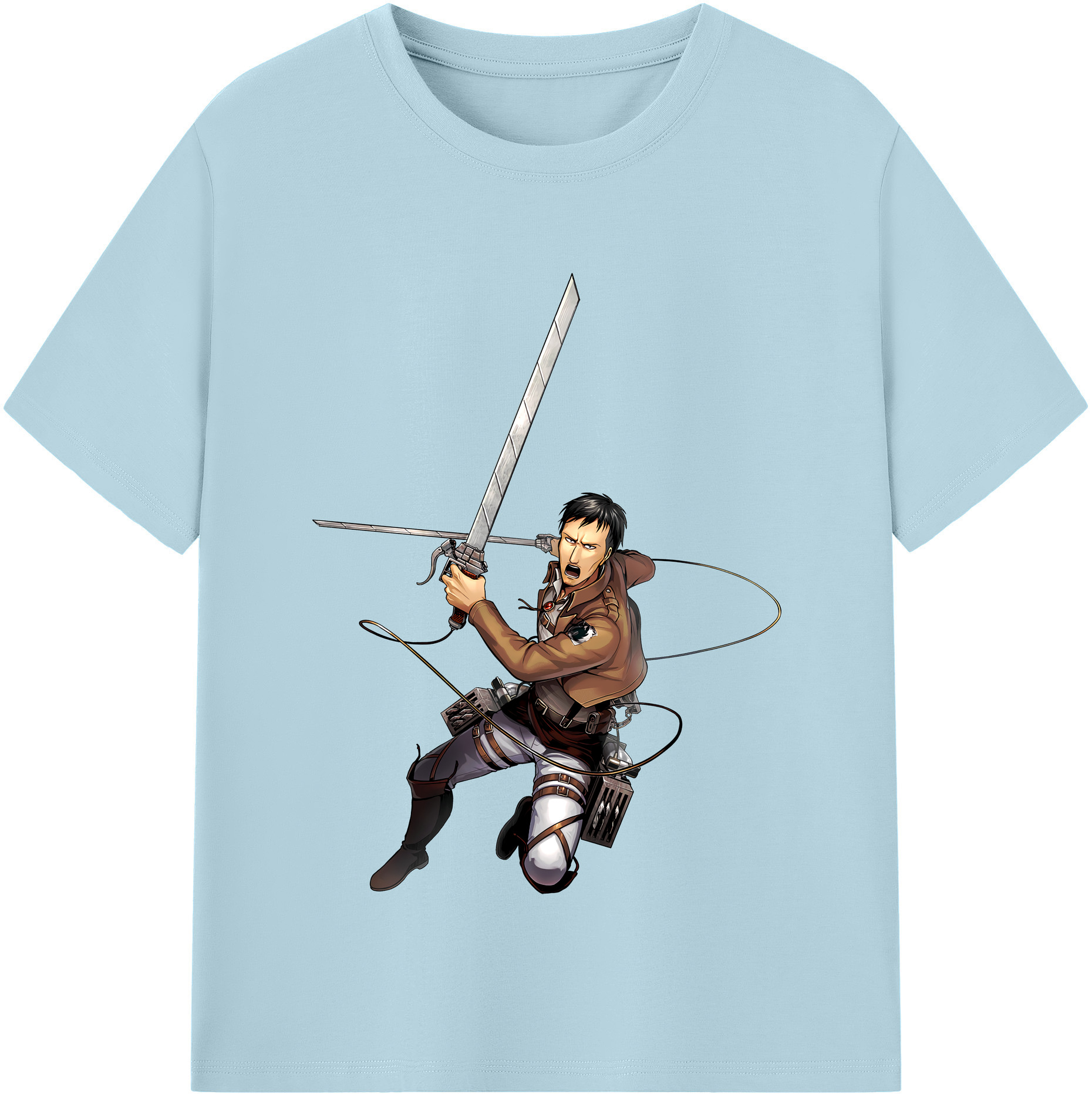 （画像用） 進撃の巨人 Attack on Titan 綿100％半袖Tシャツ（フロントプリント）